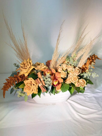 Sukkos Horizontal Ribbed Vase